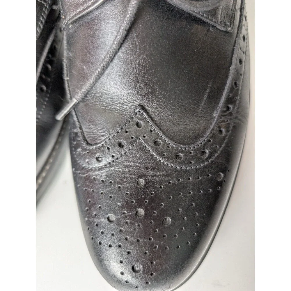 Florsheim Comfortech Ortholite Black Wingtip Lace Up Dress Shoe Oxford Size 9D